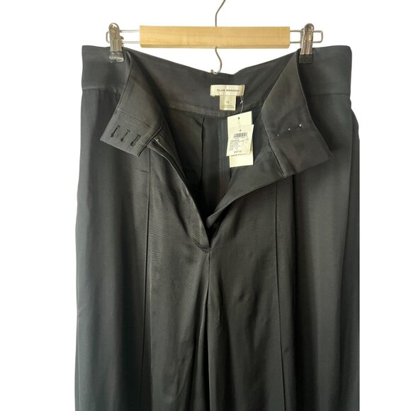 NWT Club Monaco Black High Rise Pants Pockets Size 12 Soft Wide Leg - Picture 9 of 11